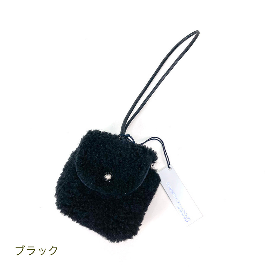 ムートン バッグチャーム AirPods case ロベルタガンドルフィ roberta gandolfi モコモコ アクセサリー