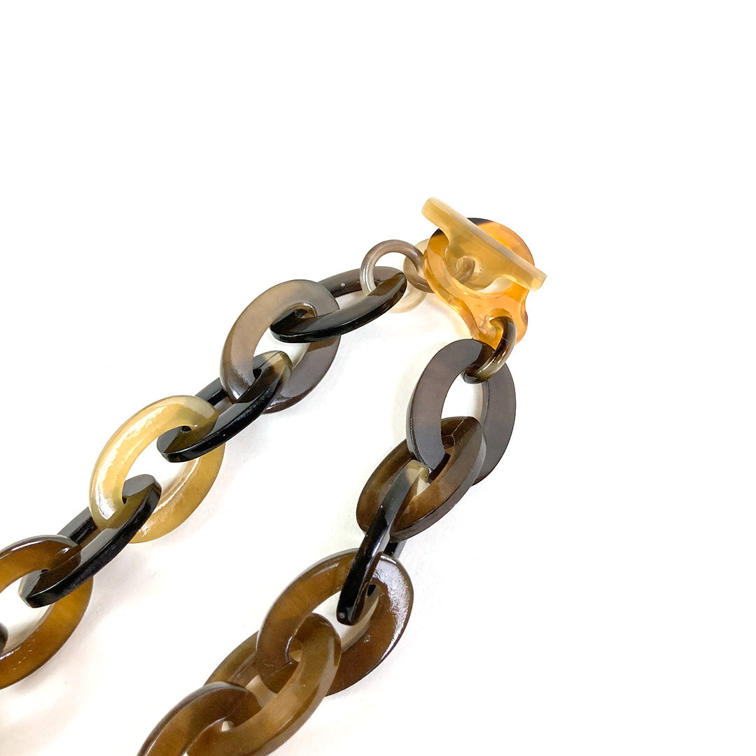 ネックレス バッファローホーン L’INDOCHINEUR ランドシヌール ショートサイズ 短め チェーンタイプ インポートアクセサリー ギフト 誕生日 プレゼント