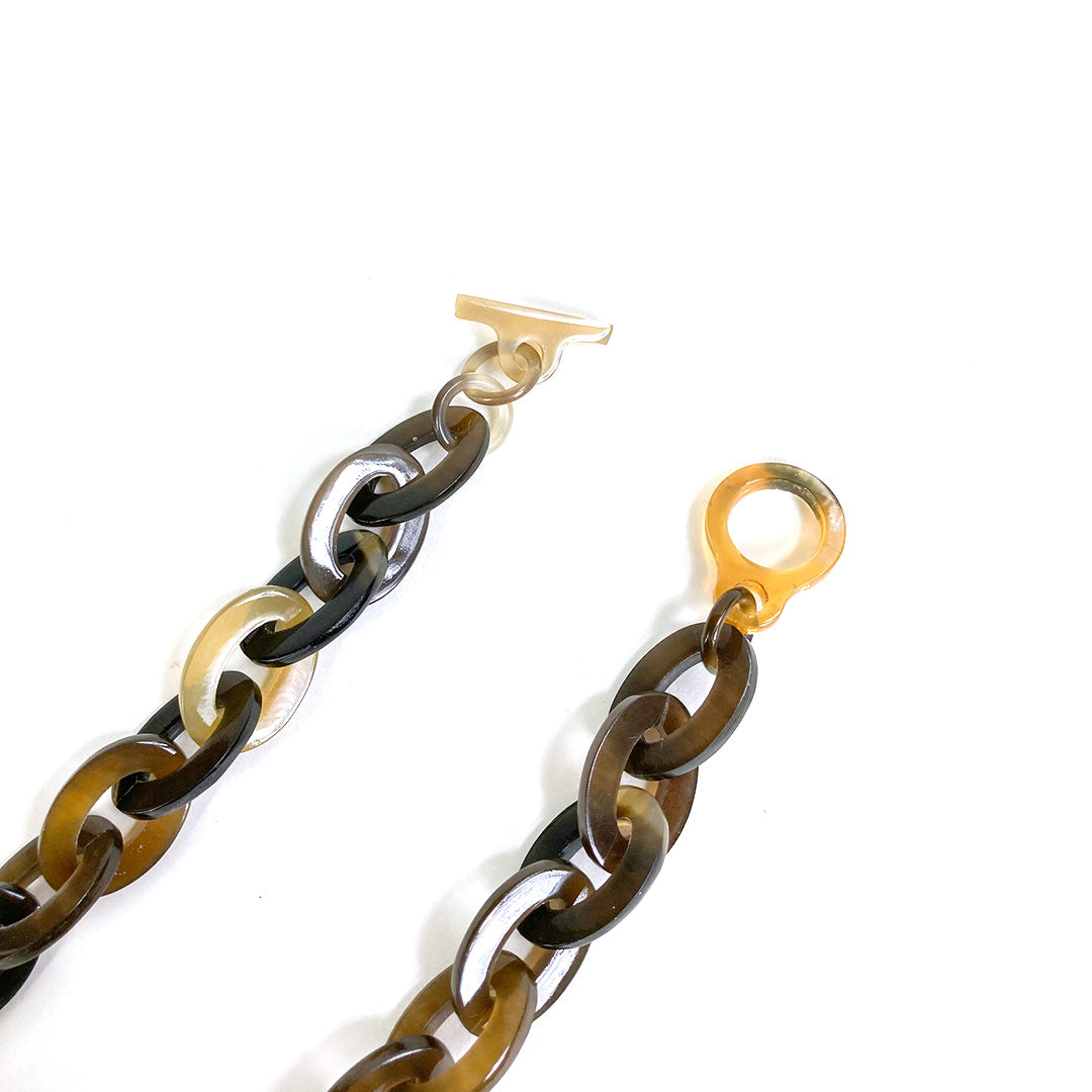 ネックレス バッファローホーン L’INDOCHINEUR ランドシヌール ショートサイズ 短め チェーンタイプ インポートアクセサリー ギフト 誕生日 プレゼント