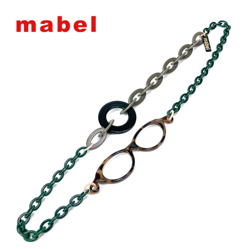 ルーペネックレス mabel マベル イタリア製 ルーペ付きネックレス おしゃれ 眼鏡 ネックレス グラスチェーン アクセサリー ルーペペンダント ギフト 誕生日 母の日 プレゼント 包装可能