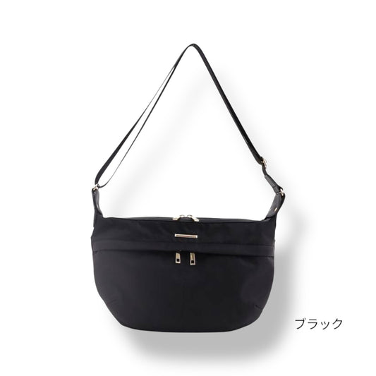 レディース ラウンド型ショルダー 軽量バッグ 旅行 大容量 ポケットたくさん 通勤通学 お出かけ ナイロン ギフト プレゼント