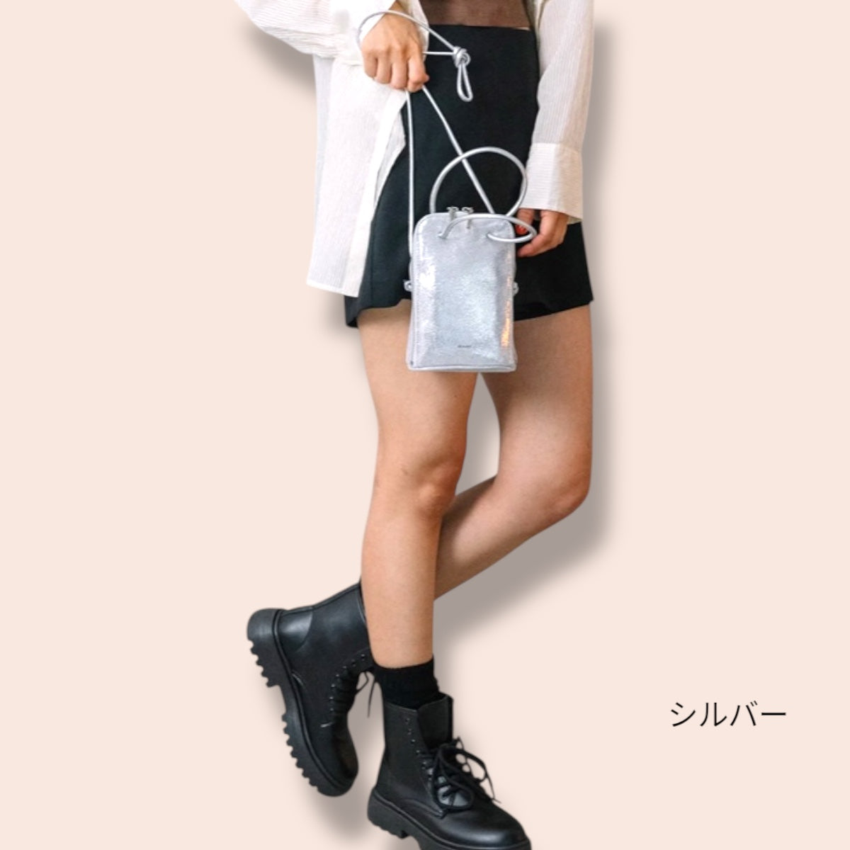 miniバッグ Beaure ビュレ b-24017 カウレザー ブガッティ型 2WAY ミニショルダー スマホショルダー