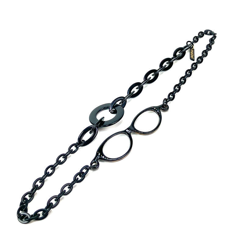 ルーペネックレス mabel マベル イタリア製 ルーペ付きネックレス おしゃれ 眼鏡 ネックレス グラスチェーン アクセサリー ルーペペンダント ギフト 誕生日 母の日 プレゼント 包装可能