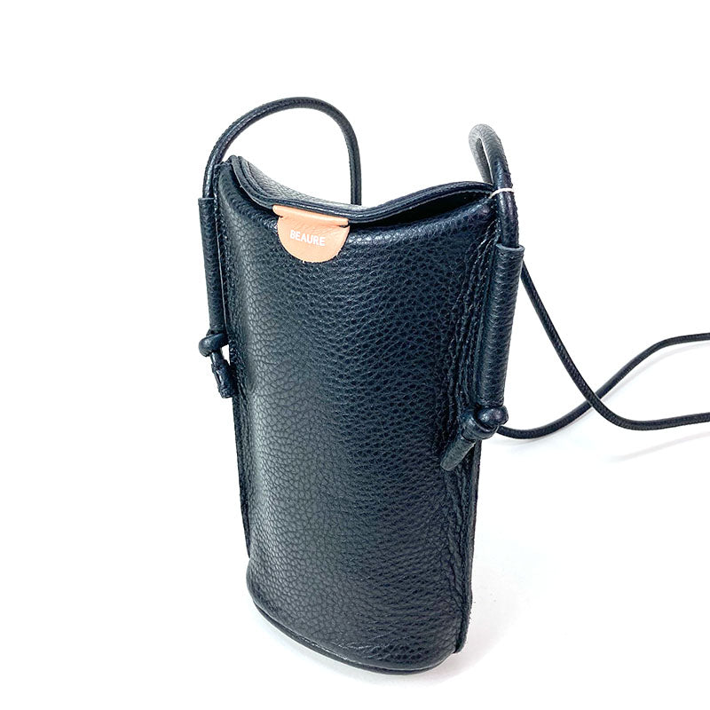 スマホショルダー 本革 BEAURE ビュレ b-23156 人気 ビュレ シンプル カウレザー ポシェット ミニショルダー ギフト