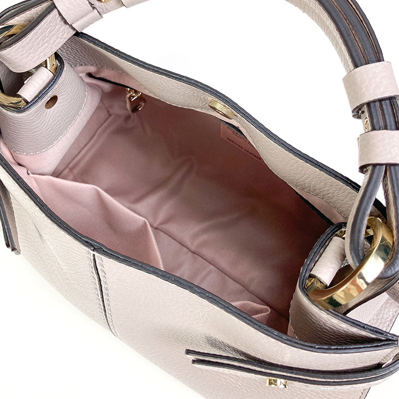 レザーバッグ ロリステッラ LORISTELLA SHEILA ワンハンドル トープ ブルー きれいめ ハンドバッグ ショルダーストラップ付き イタリア製