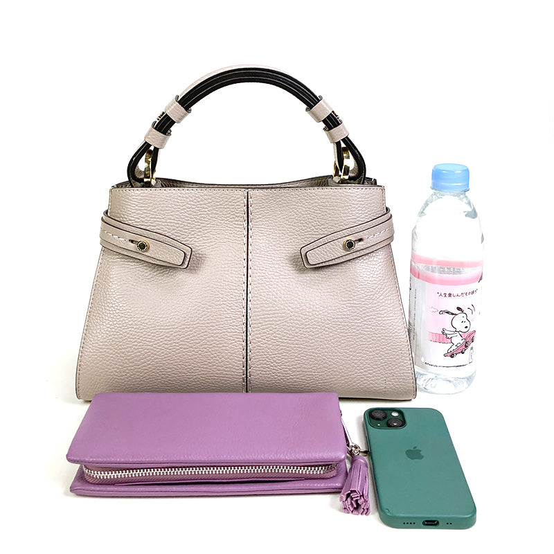 レザーバッグ ロリステッラ LORISTELLA SHEILA ワンハンドル トープ ブルー きれいめ ハンドバッグ ショルダーストラップ付き イタリア製