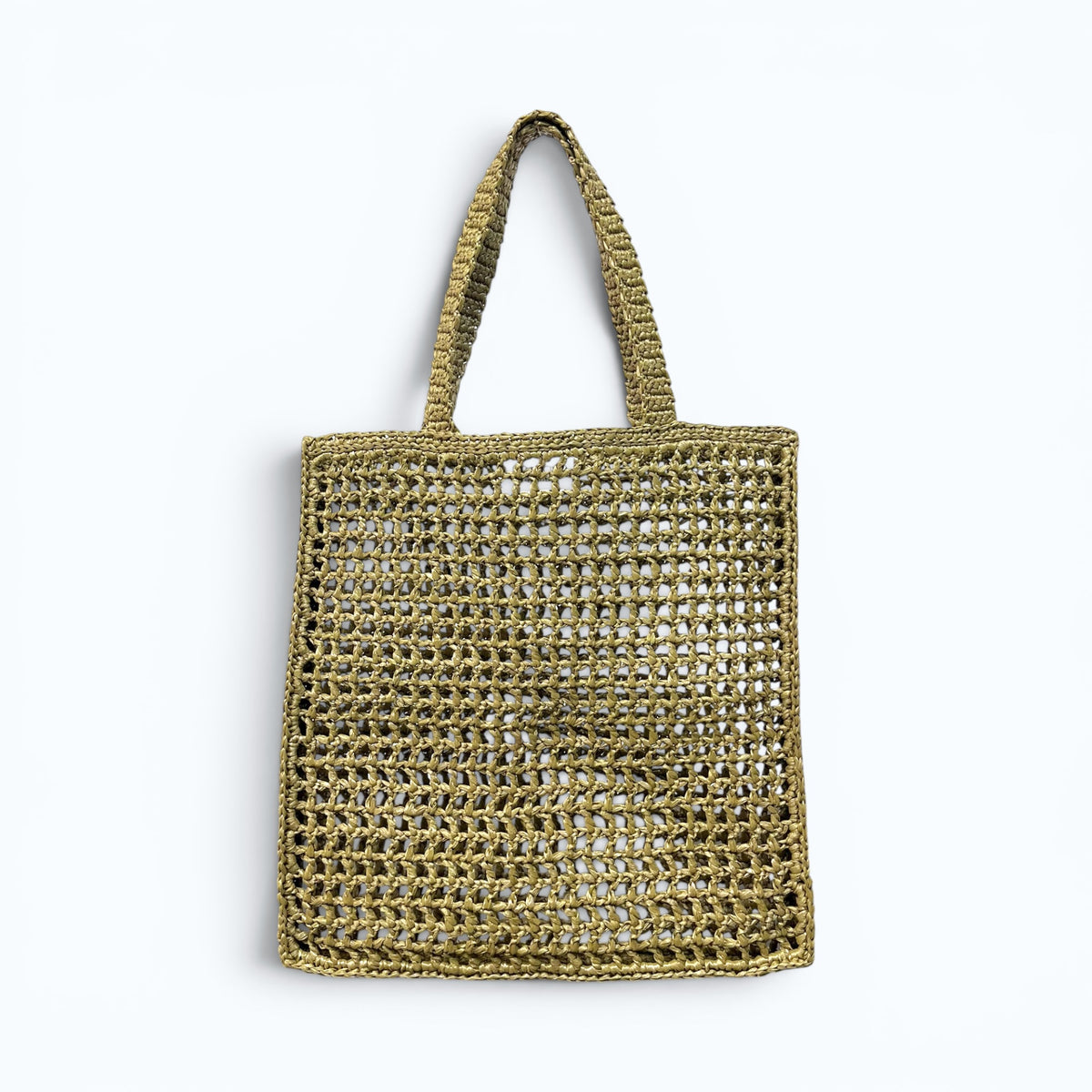 Caterina Bertini (カテリナ・ベルティーニ) クロシェ編みトートバッグ かごバッグ Natural(ナチュラル) Olive(オリーブ)
