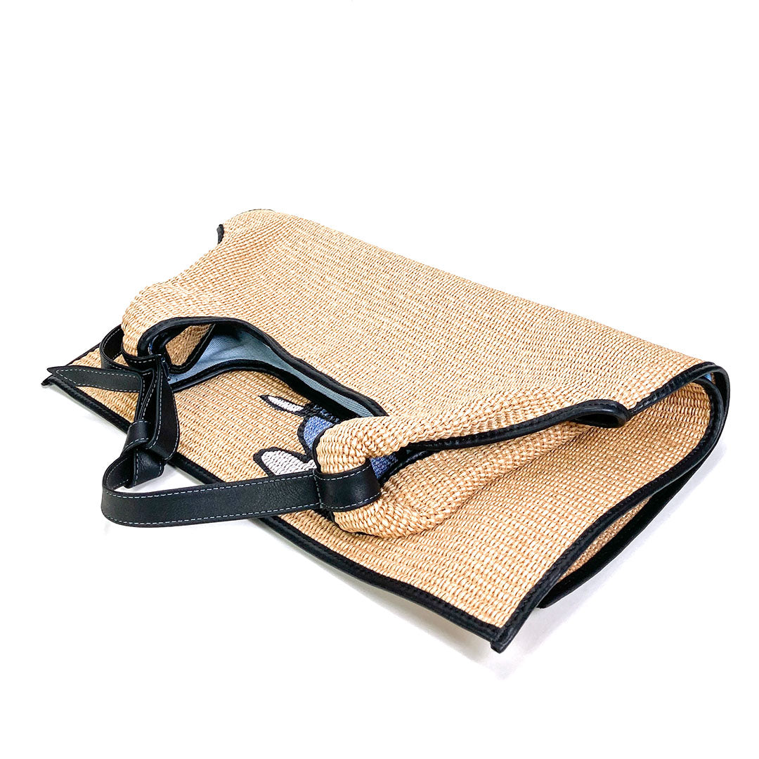 アニタビラルディ トートバッグ AnitaBilardi PICASSO×SNOOPY かごバッグ 大きめ A4 ラフィア 春夏 スヌーピー コラボ 40代 50代バッグ