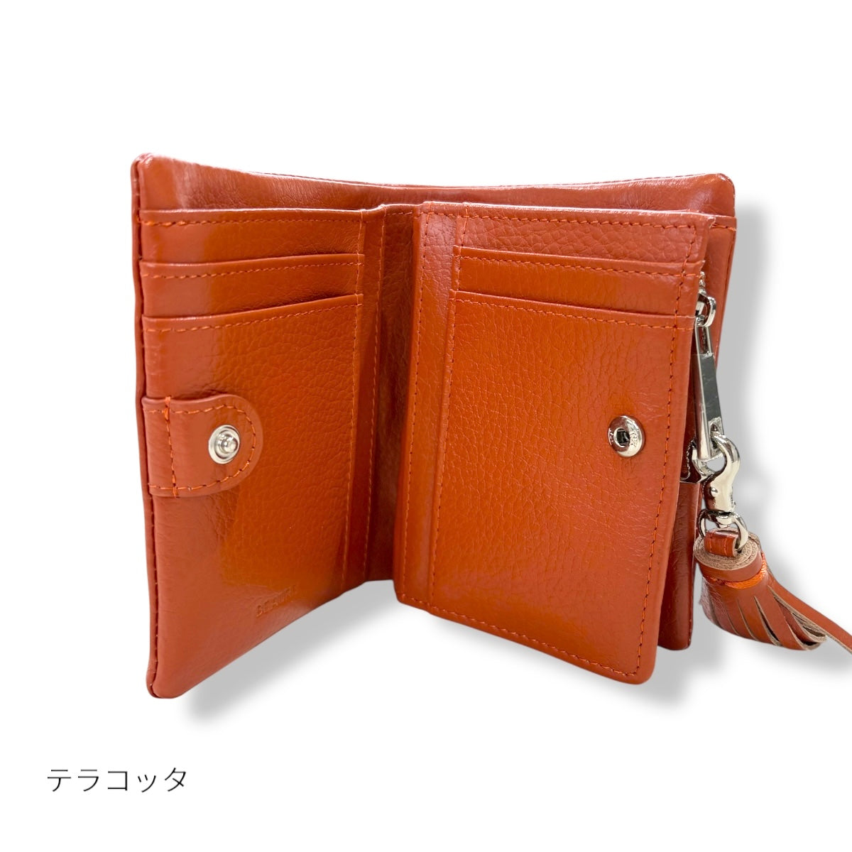 ミニ財布 小さめバッグ用 二つ折り Beaure ビュレ タッセル付き カウレザー コンパクト ウォレット カードポケット 小銭入れ 通勤 通学 ギフト ビュレ 人気