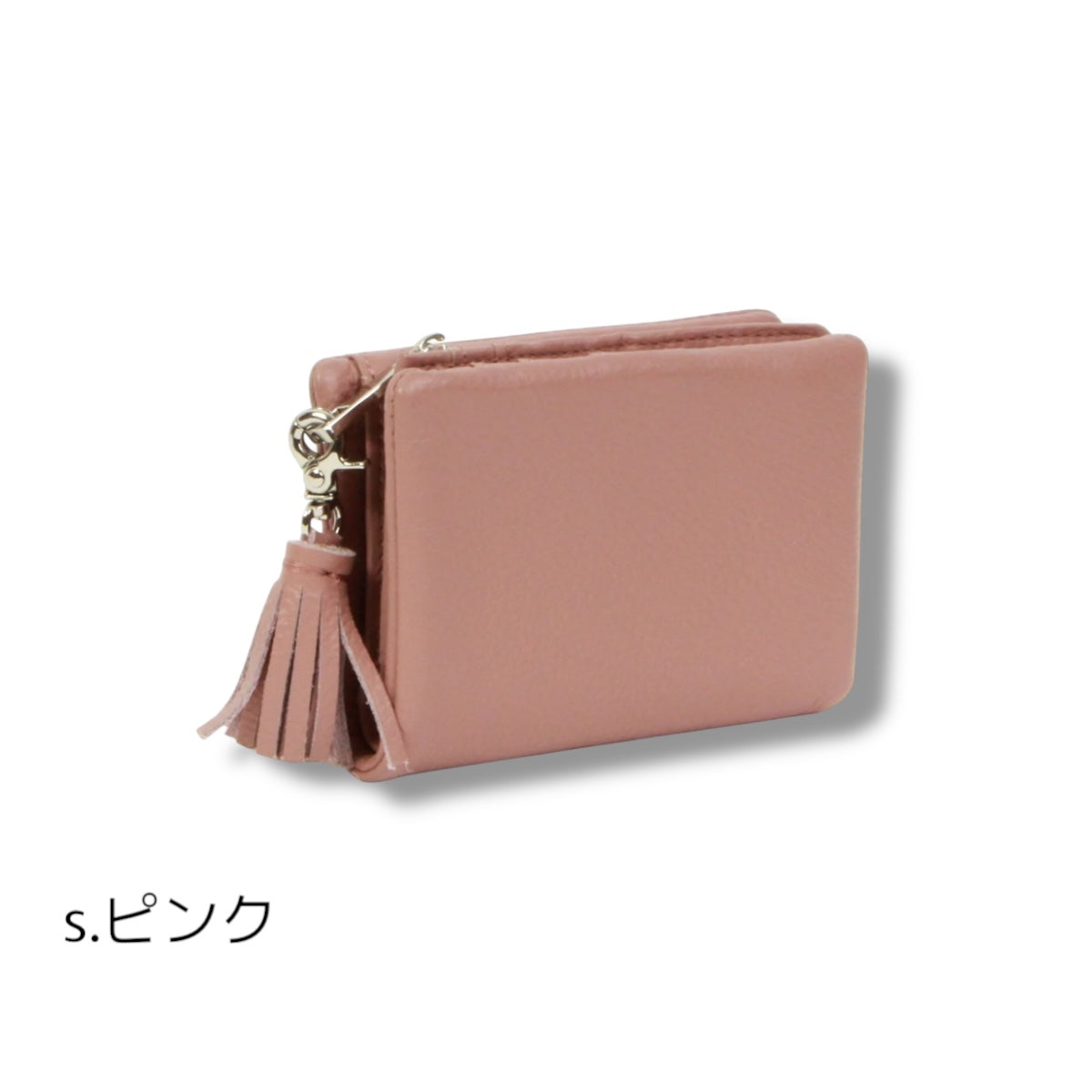 ミニ財布 小さめバッグ用 二つ折り Beaure ビュレ タッセル付き カウレザー コンパクト ウォレット カードポケット 小銭入れ 通勤 通学 ギフト ビュレ 人気