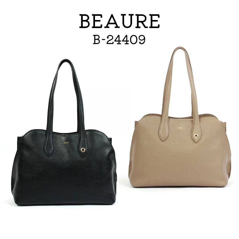 トートバッグ Beaure ビュレ b-24409 カウレザー A4 トート 通勤 通学