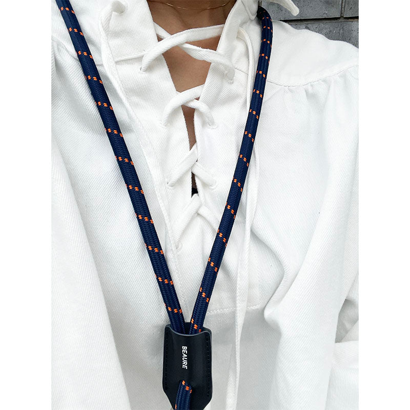 スマホストラップ ショルダー BEAURE ヴュレ ヌメ革 × パラコード モバイルストラップ ビュレ