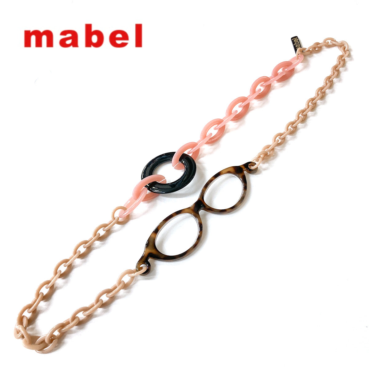 ルーペネックレス mabel マベル イタリア製 ルーペ付きネックレス おしゃれ 眼鏡 ネックレス グラスチェーン アクセサリー ルーペペンダント ギフト 誕生日 母の日 プレゼント 包装可能