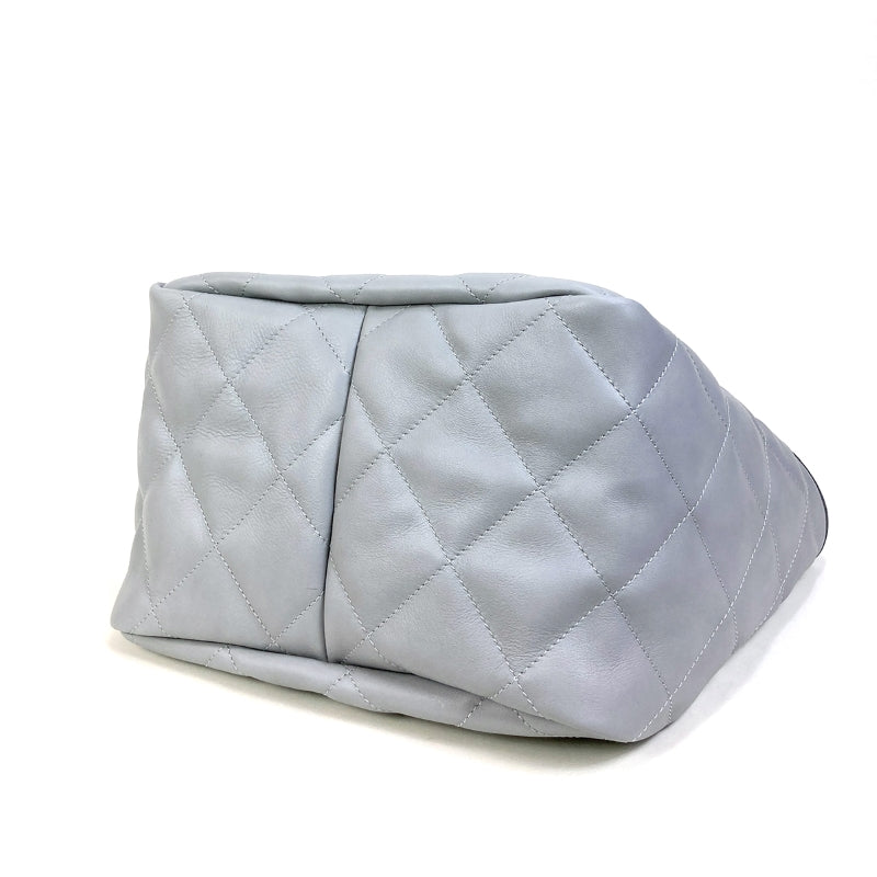 トートバッグ マルコマージ【正規品 】 marco masi 3256 キルティング レザー グレー 大人スタイル A4