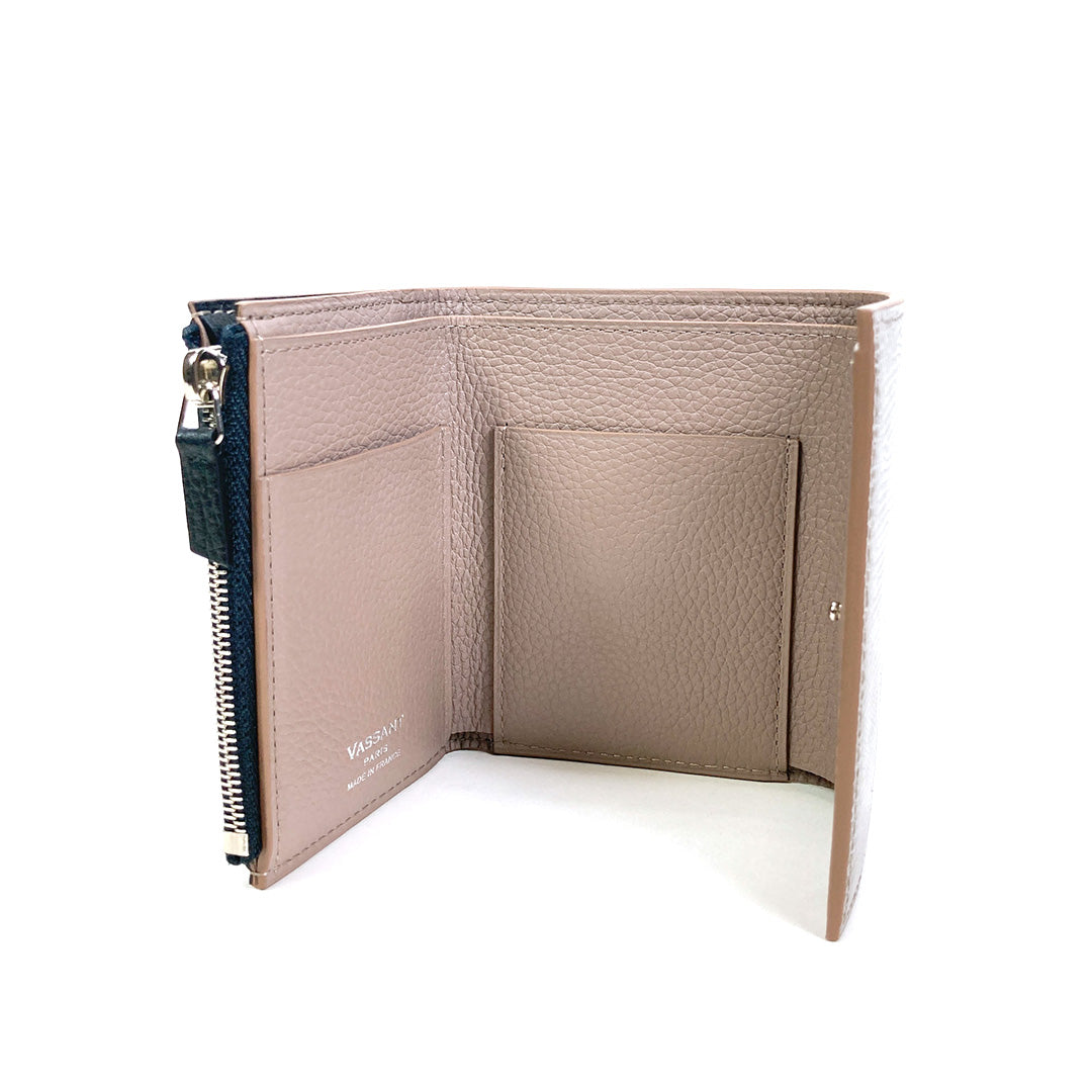 VASSANT ヴァッサン Trifold Wallet シュリンクレザー(Remy Carria社) × リザード(H.C.P.社) コンパクトウォレット 3つ折り財布 フランス製 限定品