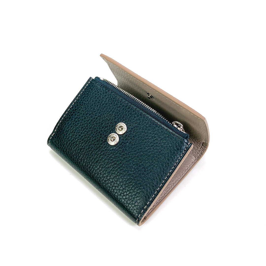 VASSANT ヴァッサン Trifold Wallet シュリンクレザー(Remy Carria社) × リザード(H.C.P.社) コンパクトウォレット 3つ折り財布 フランス製 限定品