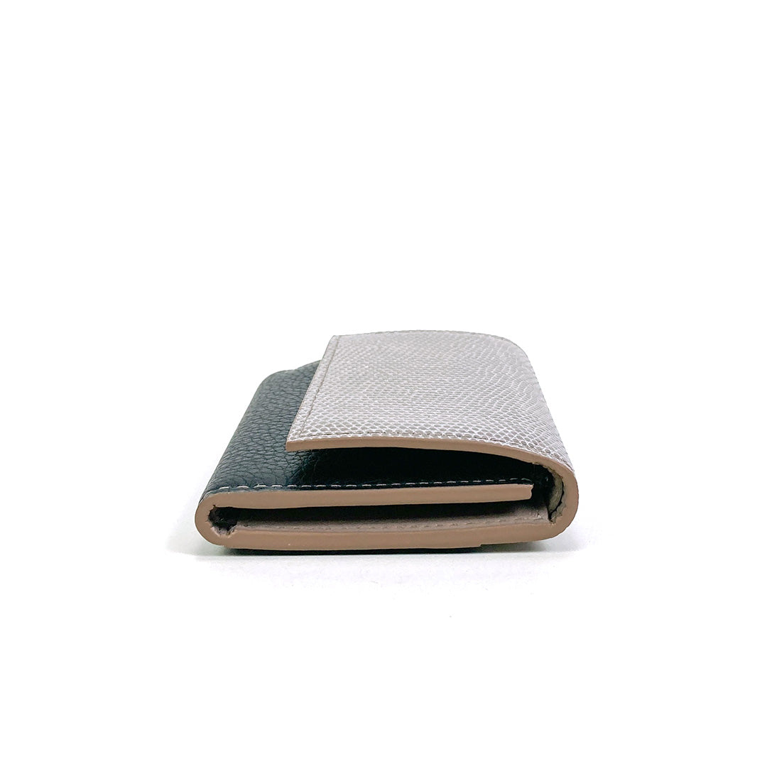 VASSANT ヴァッサン Trifold Wallet シュリンクレザー(Remy Carria社) × リザード(H.C.P.社) コンパクトウォレット 3つ折り財布 フランス製 限定品
