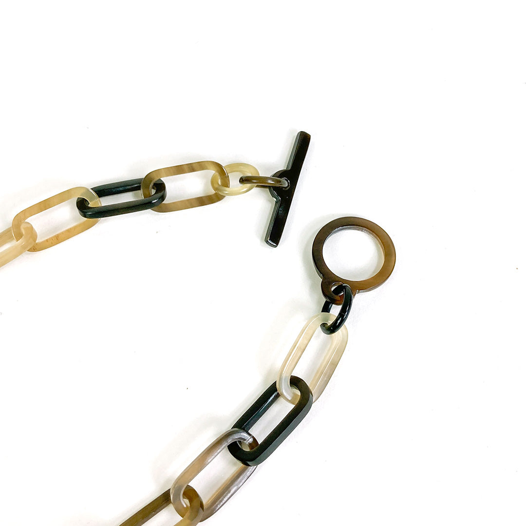 ネックレス バッファローホーン L’INDOCHINEUR ランドシヌール セミロングサイズ チェーンタイプ インポートアクセサリー ギフト 誕生日 プレゼント