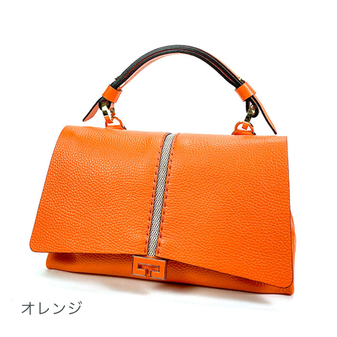 ショルダーバッグ ロリステッラ LORISTELLA 2736TN レザー ハンドバッグ 太めショルダーストラップ付き イタリアブランド