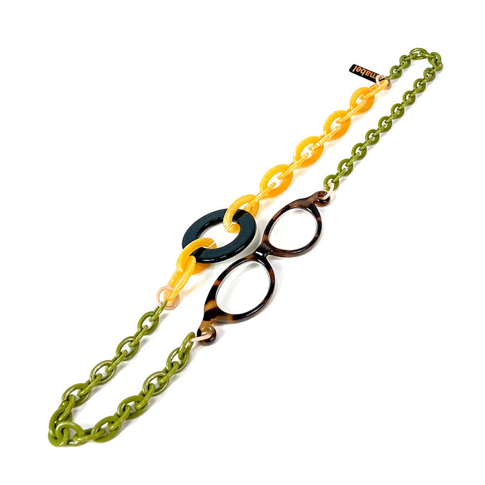 ルーペネックレス mabel マベル イタリア製 ルーペ付きネックレス おしゃれ 眼鏡 ネックレス グラスチェーン アクセサリー ルーペペンダント ギフト 誕生日 母の日 プレゼント 包装可能