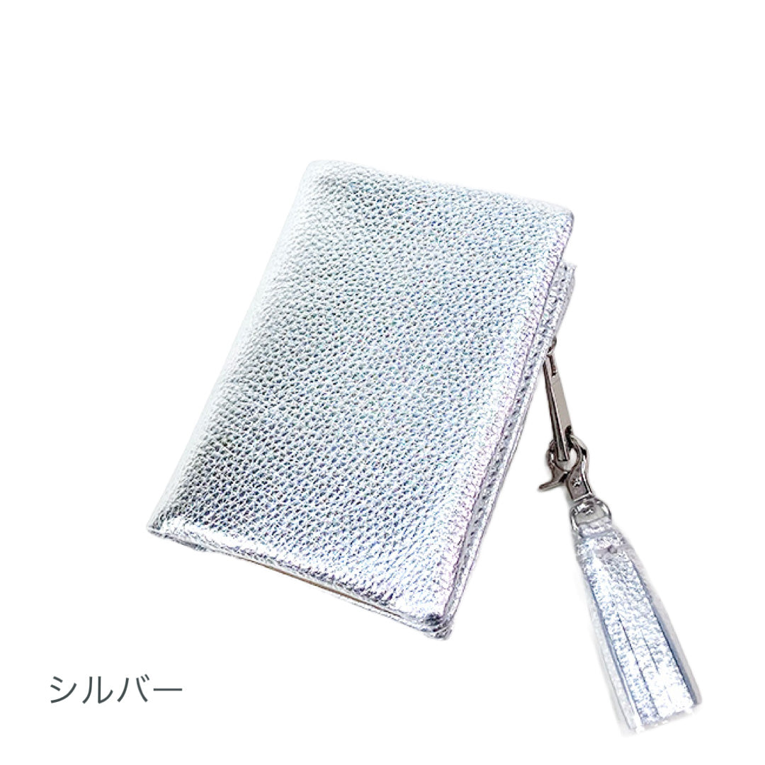 ミニ財布 小さめバッグ用 二つ折り Beaure ビュレ タッセル付き カウレザー コンパクト ウォレット カードポケット 小銭入れ 通勤 通学 ギフト ビュレ 人気