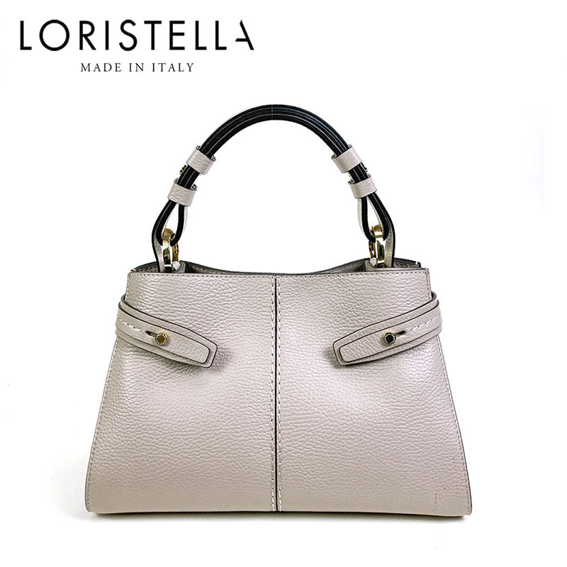 レザーバッグ ロリステッラ LORISTELLA SHEILA ワンハンドル トープ ブルー きれいめ ハンドバッグ ショルダーストラップ付き イタリア製