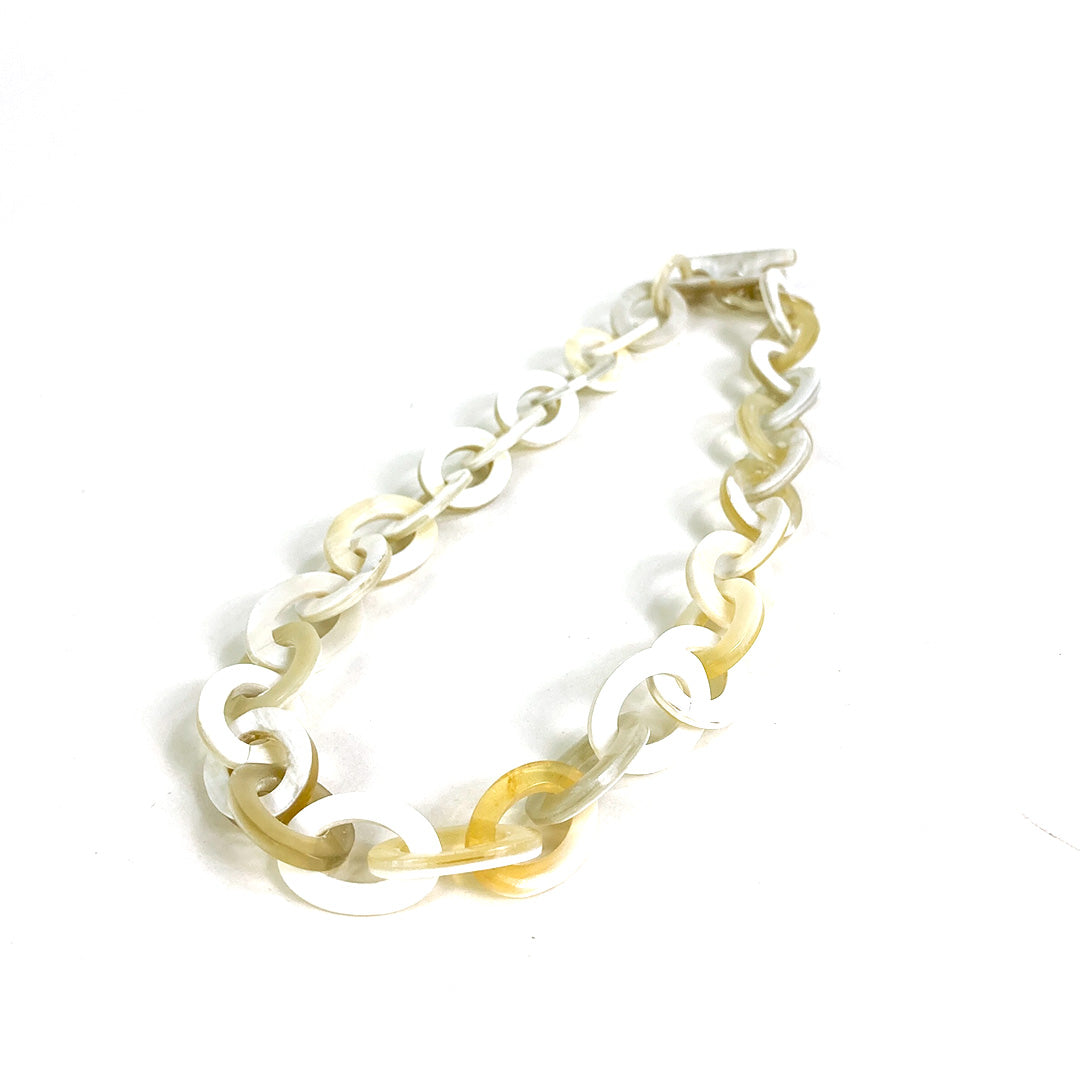 ネックレス バッファローホーン L’INDOCHINEUR ランドシヌール ショートサイズ blond horn 短め チェーンタイプ インポートアクセサリー ギフト 誕生日 プレゼント