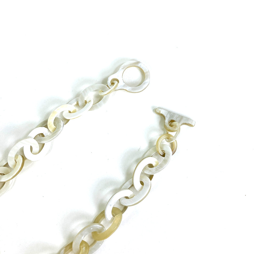 ネックレス バッファローホーン L’INDOCHINEUR ランドシヌール ショートサイズ blond horn 短め チェーンタイプ インポートアクセサリー ギフト 誕生日 プレゼント