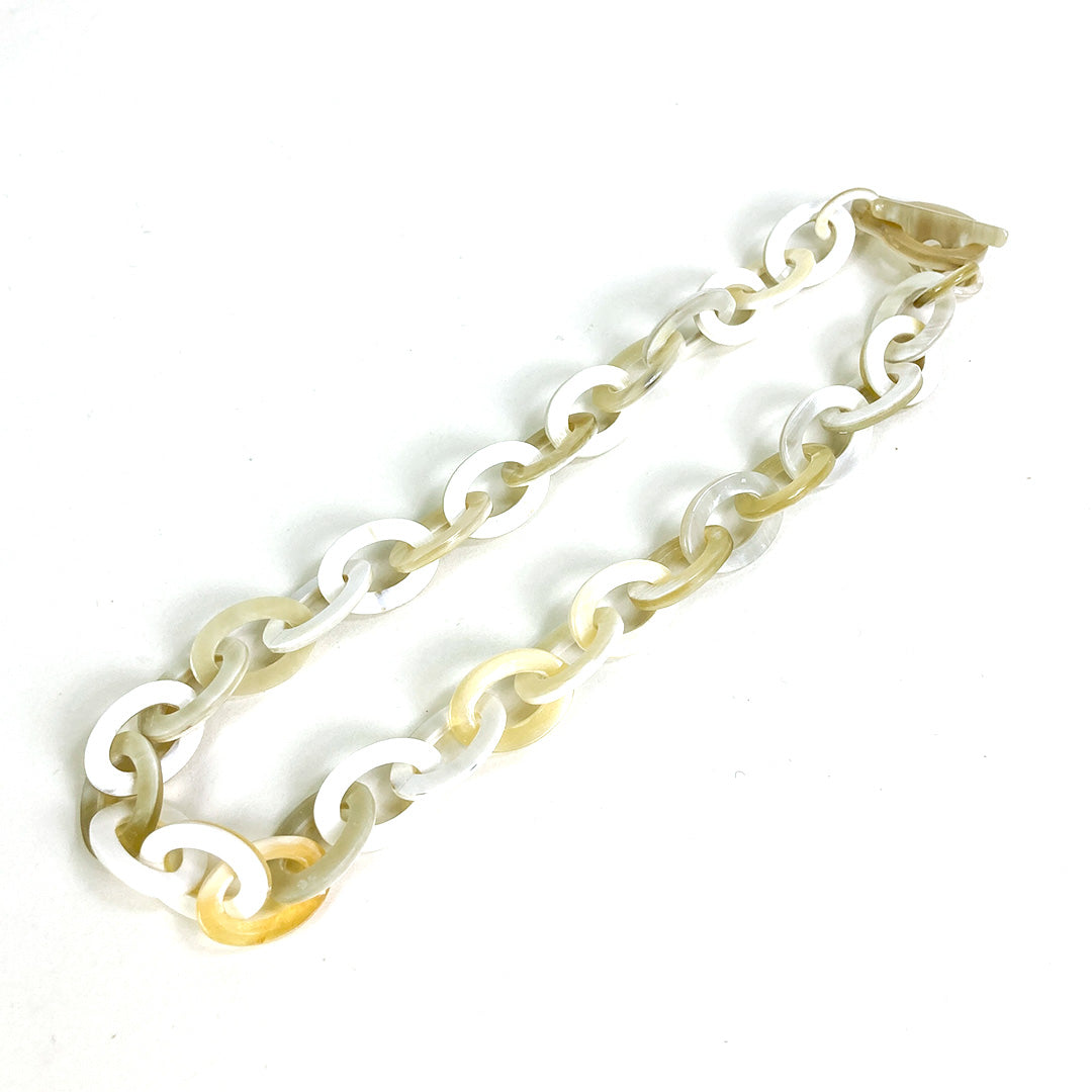 ネックレス バッファローホーン L’INDOCHINEUR ランドシヌール ショートサイズ blond horn 短め チェーンタイプ インポートアクセサリー ギフト 誕生日 プレゼント