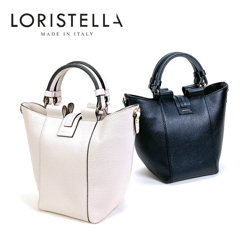 レザートートバッグ ロリステッラ LORISTELLA 2762 2way バケツ型 大人スタイル ショルダーストラップ イタリアブランド