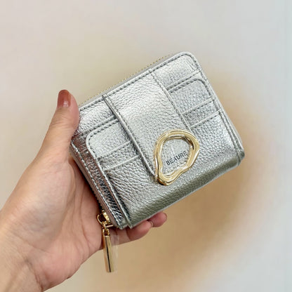 2つ折り財布 BEAURE ビュレ 人気カラー財布 レザーウォレット 牛革財布 カード収納多め財布 使い勝手の良い財布 上質レザー  シンプルウォレット