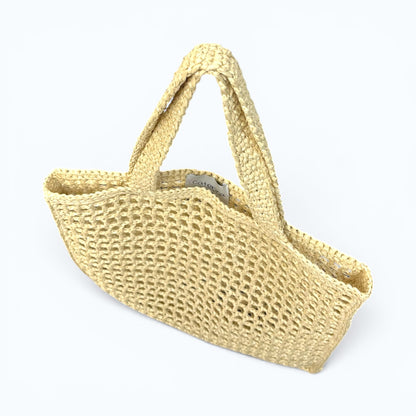 Caterina Bertini (カテリナ・ベルティーニ) クロシェ編みトートバッグ かごバッグ Natural(ナチュラル) Olive(オリーブ)