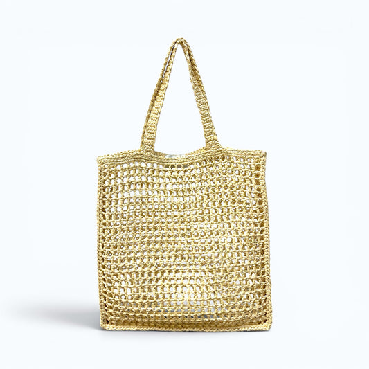 Caterina Bertini (カテリナ・ベルティーニ) クロシェ編みトートバッグ かごバッグ Natural(ナチュラル) Olive(オリーブ)