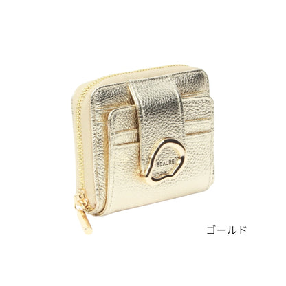 2つ折り財布 BEAURE ビュレ 人気カラー財布 レザーウォレット 牛革財布 カード収納多め財布 使い勝手の良い財布 上質レザー  シンプルウォレット