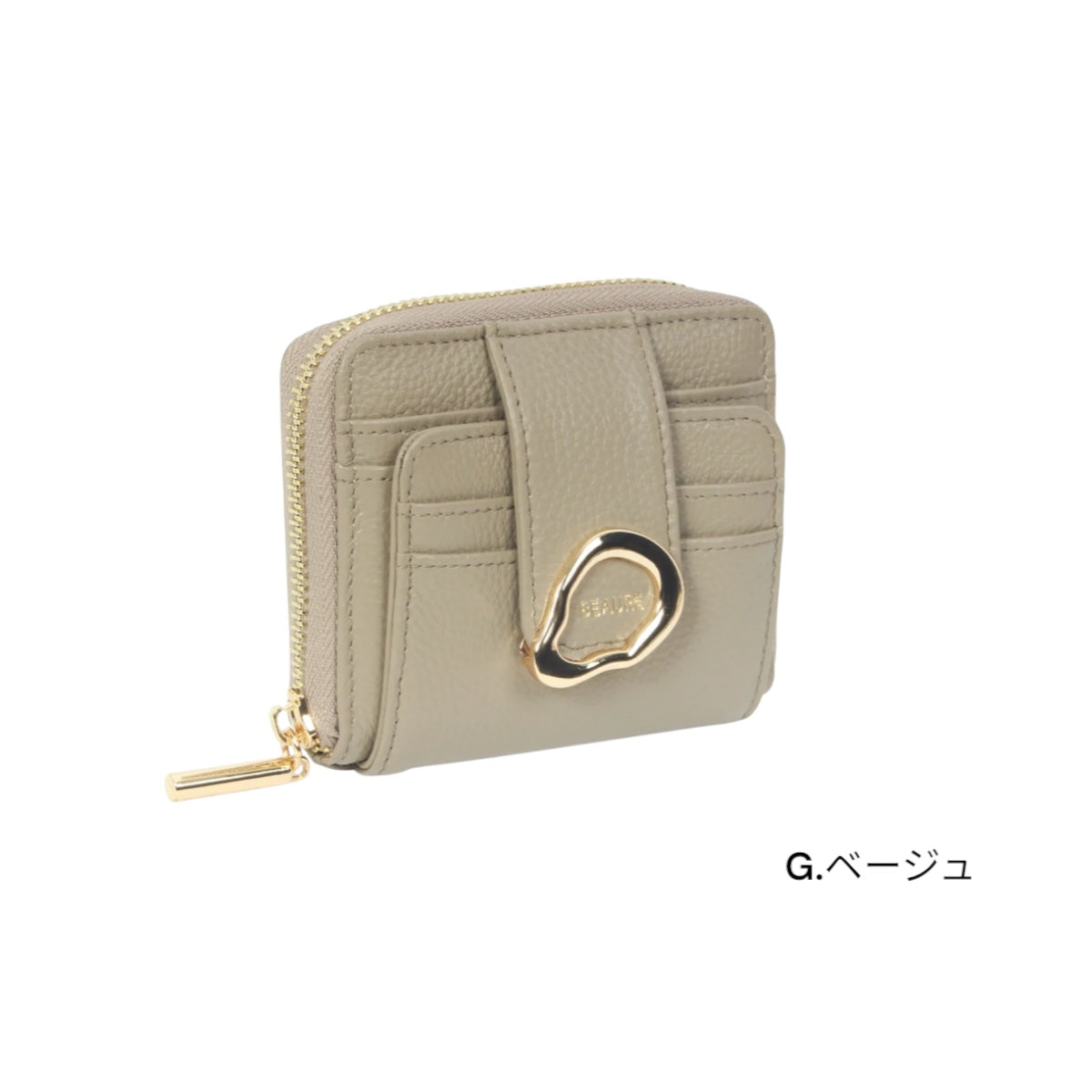 2つ折り財布 BEAURE ビュレ 人気カラー財布 レザーウォレット 牛革財布 カード収納多め財布 使い勝手の良い財布 上質レザー  シンプルウォレット