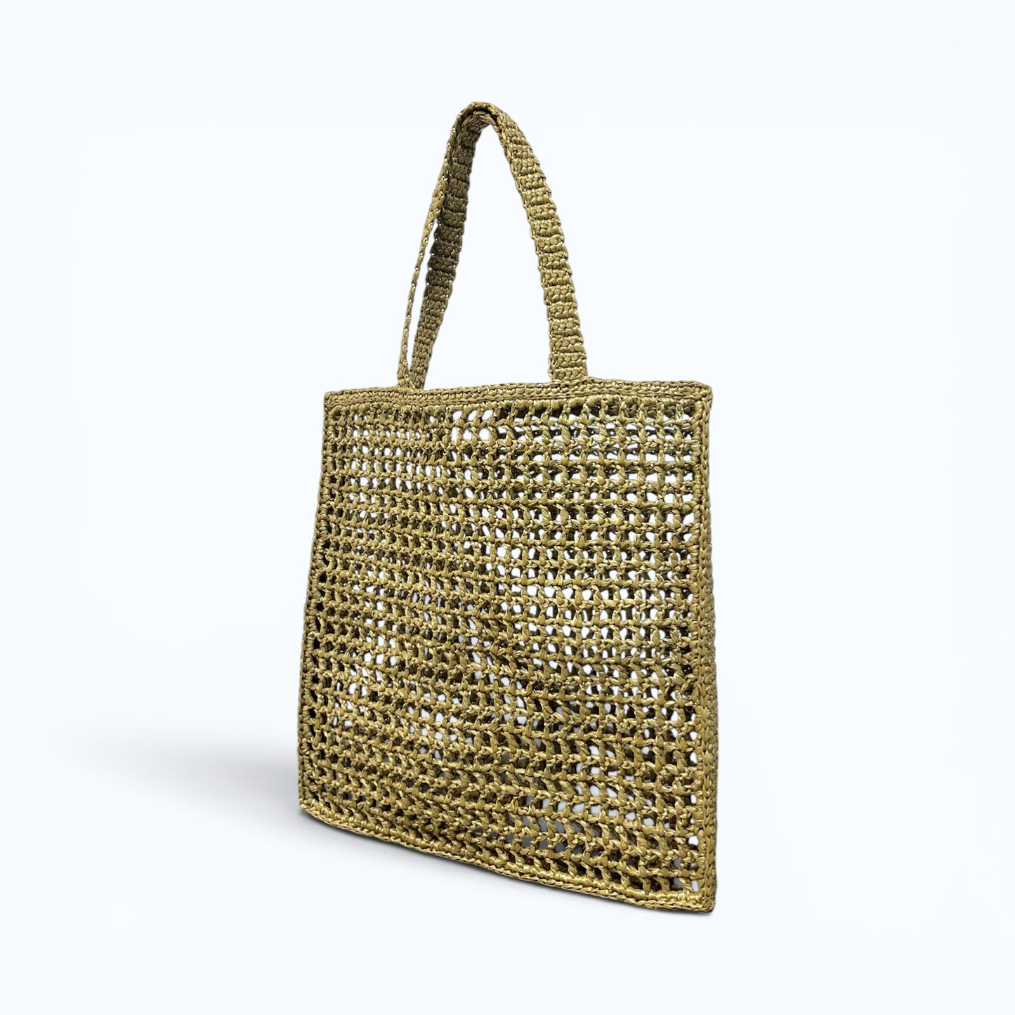 Caterina Bertini (カテリナ・ベルティーニ) クロシェ編みトートバッグ かごバッグ Natural(ナチュラル) Olive(オリーブ)