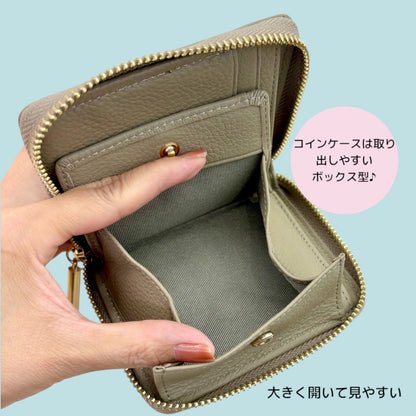 2つ折り財布 BEAURE ビュレ 人気カラー財布 レザーウォレット 牛革財布 カード収納多め財布 使い勝手の良い財布 上質レザー  シンプルウォレット