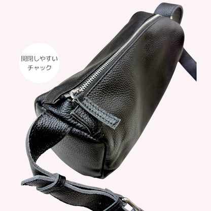 レザーショルダーバッグ シンプルレザーバッグ 大人かわいいバッグ 500mLのペットボトルが入るバッグ  旅行バッグ ボディバッグ 本革バッグ ショルダーバッグ