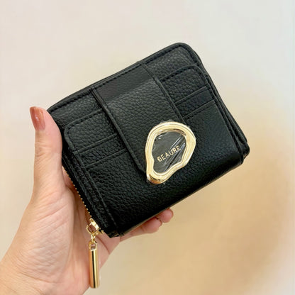 2つ折り財布 BEAURE ビュレ 人気カラー財布 レザーウォレット 牛革財布 カード収納多め財布 使い勝手の良い財布 上質レザー  シンプルウォレット