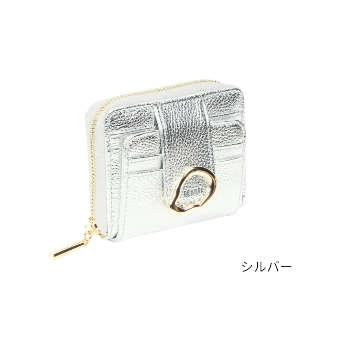 2つ折り財布 BEAURE ビュレ 人気カラー財布 レザーウォレット 牛革財布 カード収納多め財布 使い勝手の良い財布 上質レザー  シンプルウォレット