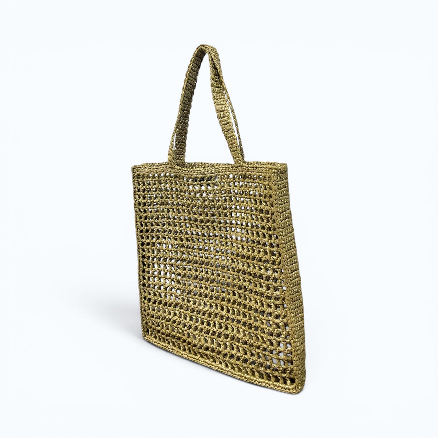 Caterina Bertini (カテリナ・ベルティーニ) クロシェ編みトートバッグ かごバッグ Natural(ナチュラル) Olive(オリーブ)