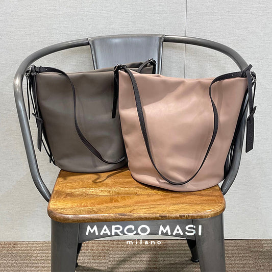 トートバッグ【正規品 】 Marco Masi マルコマージ レザー バケツ型 バイカラー ワンハンドル 3408