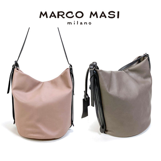 【 10%off 】トートバッグ Marco Masi マルコマージ レザー バケツ型 バイカラー ワンハンドル 3408