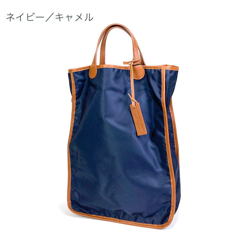 マルコマージ marco masi トートバッグ ユニセックス ナイロン & レザー リモンタ社 tote bag ショルダー付き 大人リッチ  ビジネス 通勤バッグ