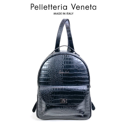 バックパック レディース 型押しレザー リュックサック イタリア製 ST23050 Pelletteria Veneta