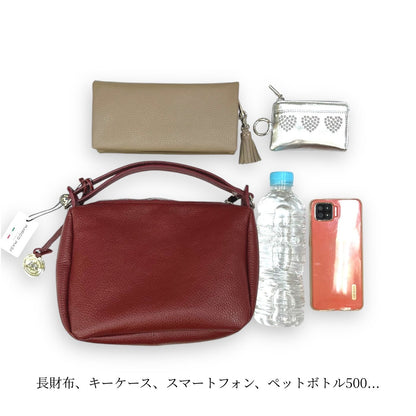 MARCO MASI 牛革ショルダーバッグ 2WAY バッグと財布 ペットボトル